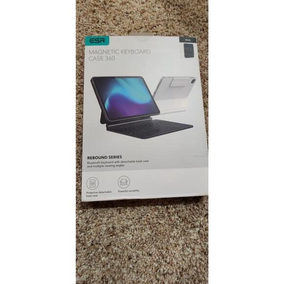 ESR iPad Pro 11 Inch Case w Keyboard (M4, 2024), iPad Pro 11 (5th Gen) New Black - Picture 10 of 11